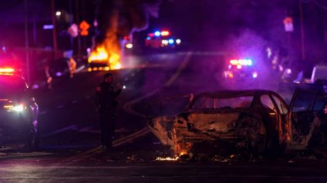 A New Year’s sideshow led to 3 vehicles on fire